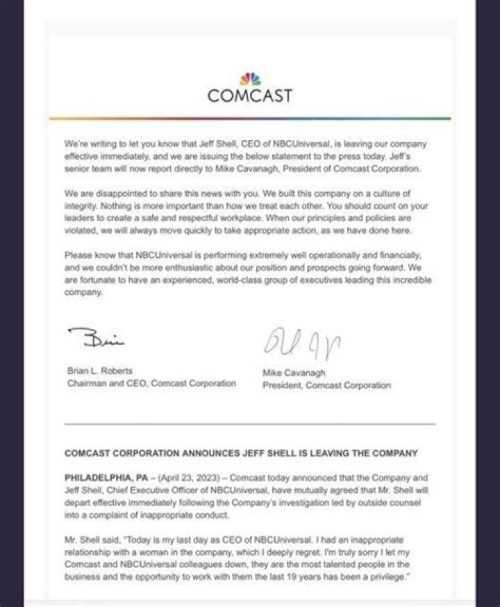 
Who is Hadley Gamble? Jeff Shell controversy explained as NBC Universal CEO is ousted over “inappropriate relationship” 